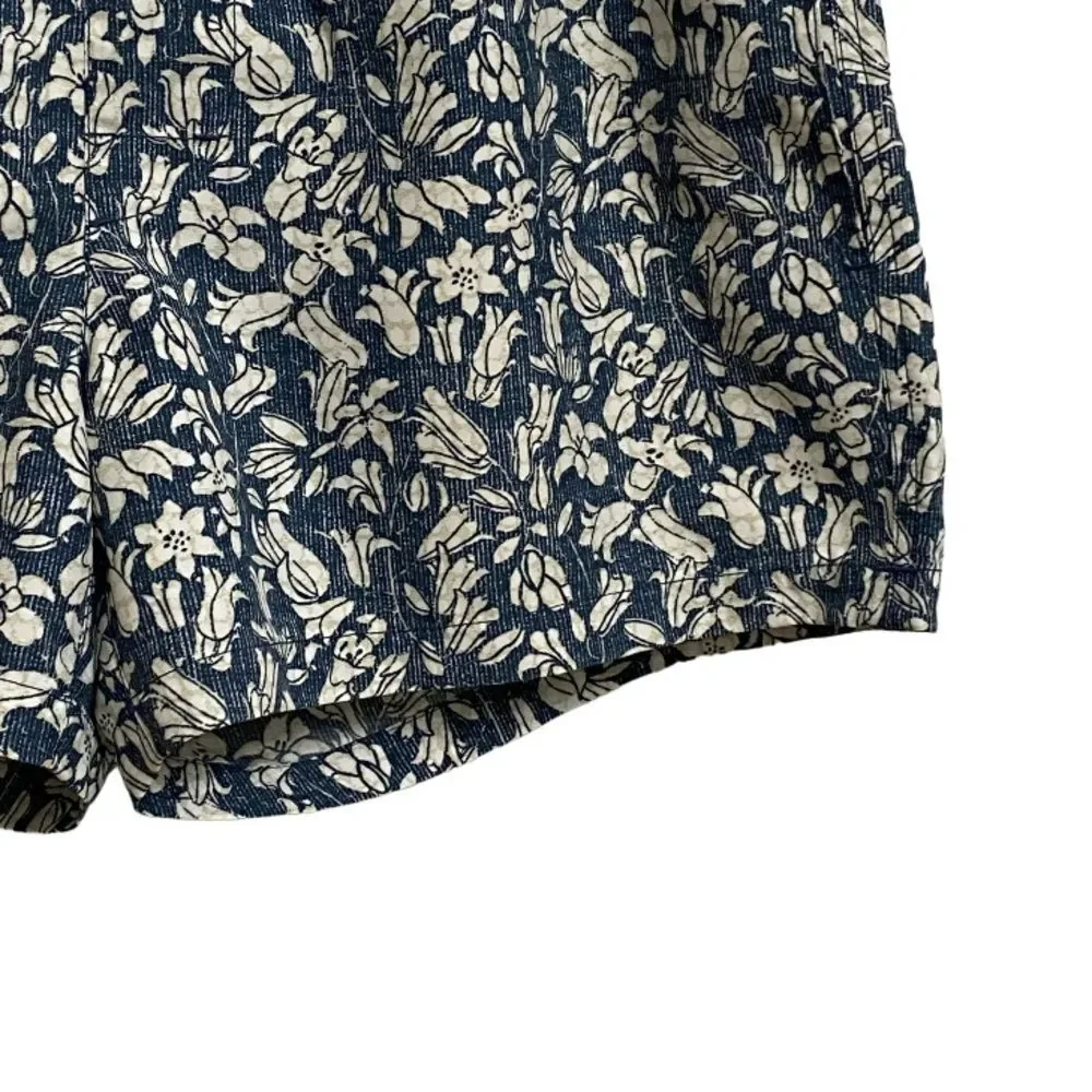 Club Monaco Tailored Fit Men's Floral Swim Trunks Sz M Blue Summer Beach Coastal - Picture 6 of 16